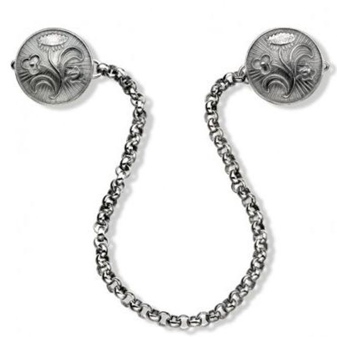 Hovedbilde Sjalsknapp, oksydert. ...