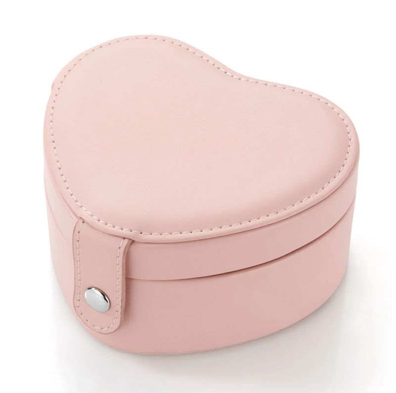 Smykkeskrin hjerte i kunstig skinn