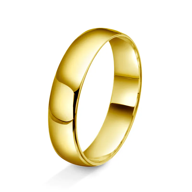 Amore giftering i 14kt gult gull 5mm 