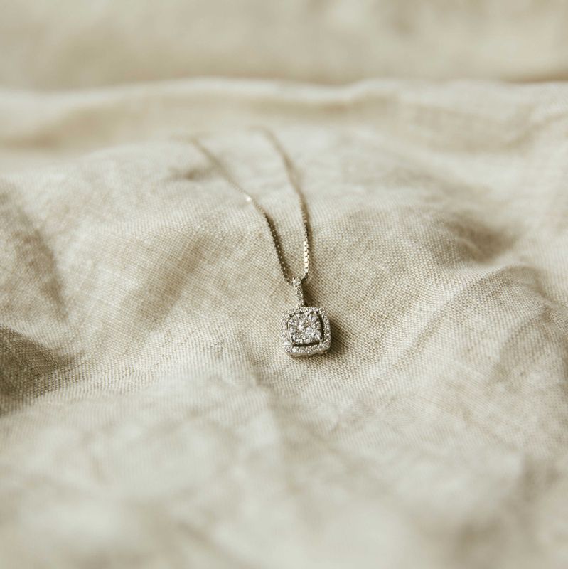 EC Diamant anheng 0,50ct i hvitt gull