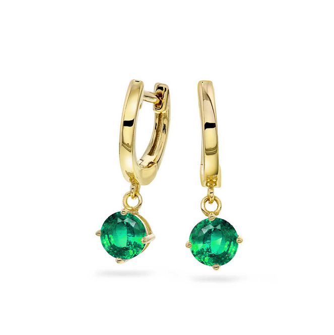 Hovedbilde Nora Mørk øreringer med grønn ...