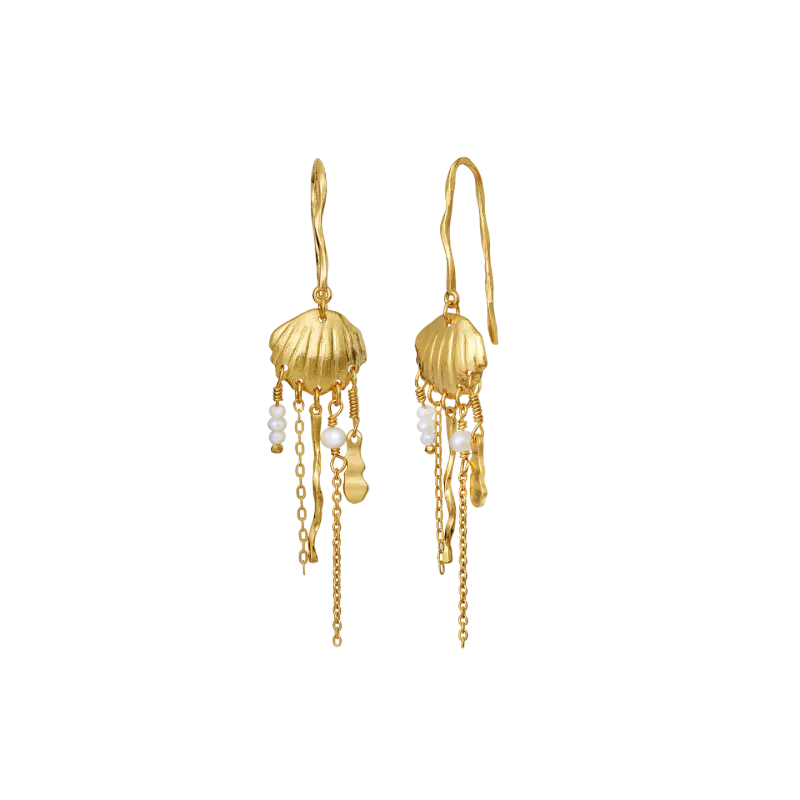 Maaneste Zale Øreringer Forgylt