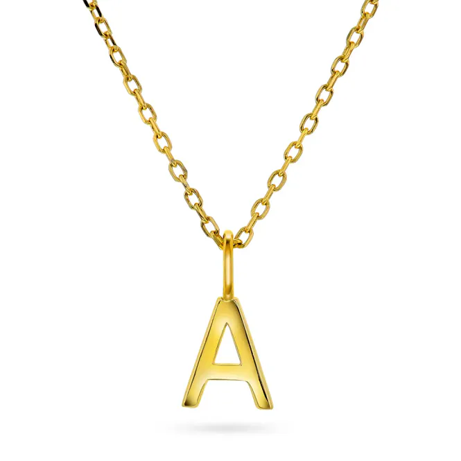 Hovedbilde Bokstav smykke gullforgylt ...