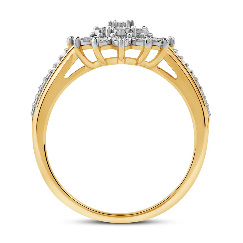 EBA Rosett Diamantring i GG (585) med 0.23ct TW/SI Diamanter
