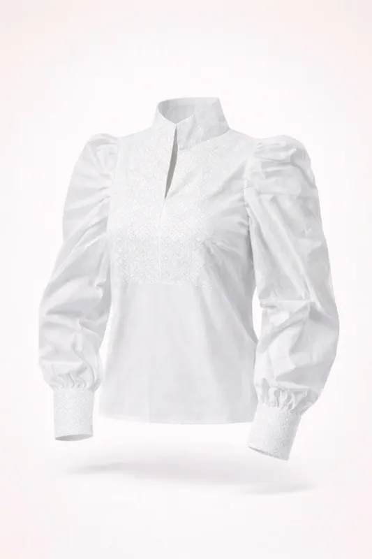 NORDlysblusen i hvit 