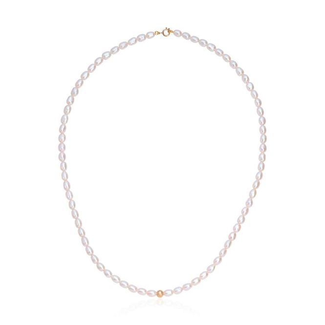 Hovedbilde Espeland perlekjede gult gull