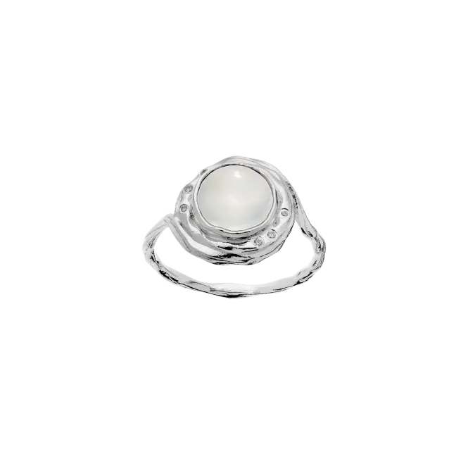 Hovedbilde Maanesten Zahra sølv ring