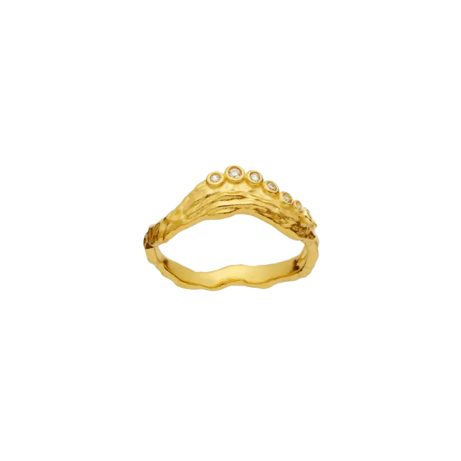Hovedbilde Maanesten Selene forgylt ring