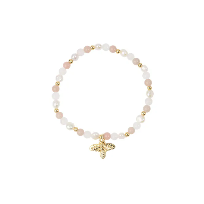 Hovedbilde DARK Stone Bead armbånd Rosa ...