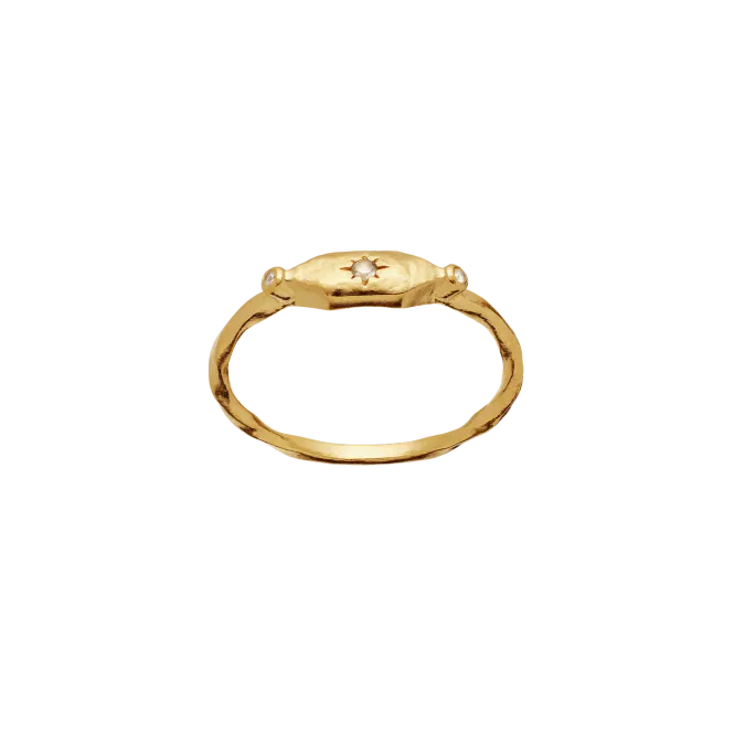 Hovedbilde Maanesten Zoria ring forgylt