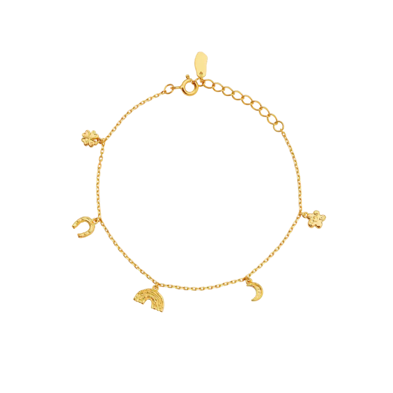 Maanesten  Lucky Charm Armbånd forgylt