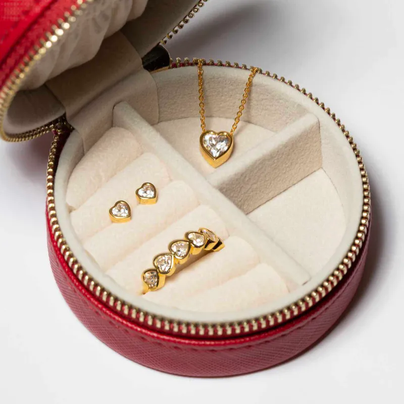 SJ Øreringer med hjerte Amorino