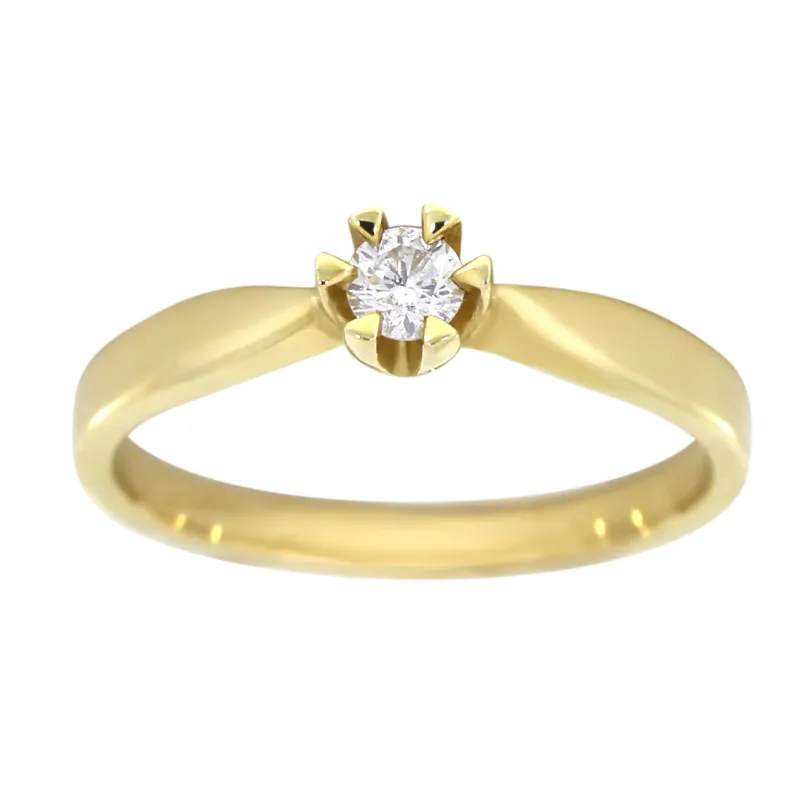 Viktoria enstensring 0,30 CT TW.SI gult gull